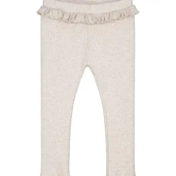 Broeken & Leggings|Broeken & Leggings*Sweet Petit peuter legging Pien effen beige Soft Ecru Melange