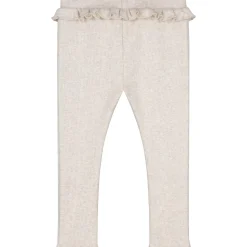 Broeken & Leggings|Broeken & Leggings*Sweet Petit peuter legging Pien  effen beige Soft Ecru Melange
