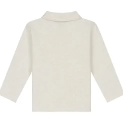 Shirts & Blouses|Shirts & Blouses*Sweet Petit peuter polo Nathan lange mouwen effen beige Soft Ecru Melange
