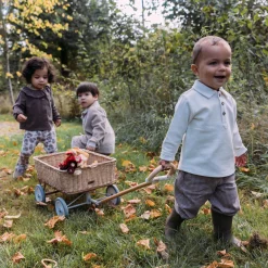 Shirts & Blouses|Shirts & Blouses*Sweet Petit peuter polo Nathan lange mouwen effen beige Soft Ecru Melange