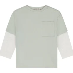Shirts & Blouses|Shirts & Blouses*Sweet Petit peuter shirt lange mouwen meerkleurig groen Soft Green