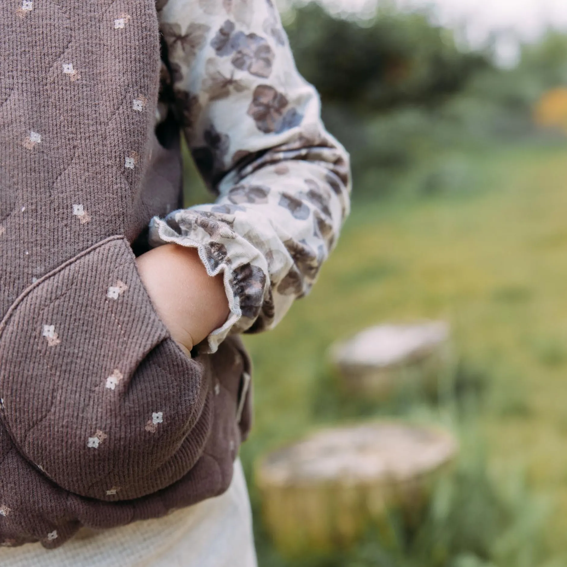 Shirts & Blouses|Shirts & Blouses*Sweet Petit peuter shirt Lin lange mouwen bloemen multi Soft Ecru Melange