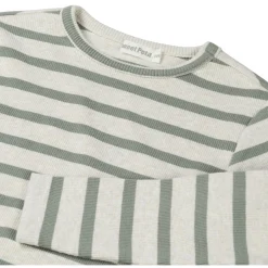 Shirts & Blouses|Shirts & Blouses*Sweet Petit peuter shirt lange mouwen strepen groen Sage Green