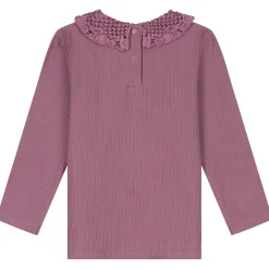 Shirts & Blouses|Shirts & Blouses*Sweet Petit peuter shirt Zoe lange mouwen effen paars Dark Mauve Purple