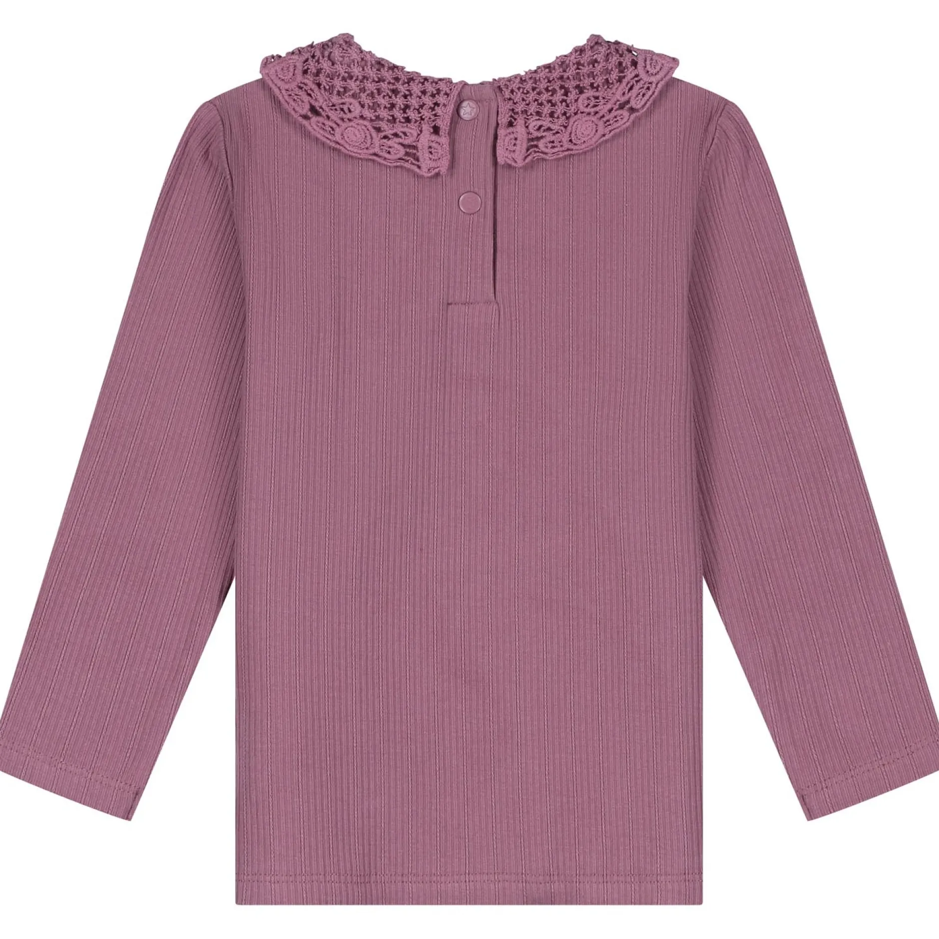 Shirts & Blouses|Shirts & Blouses*Sweet Petit peuter shirt Zoe lange mouwen effen paars Dark Mauve Purple