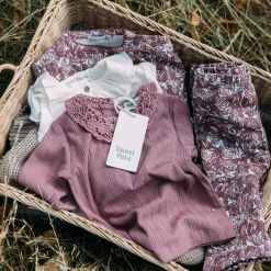 Shirts & Blouses|Shirts & Blouses*Sweet Petit peuter shirt Zoe lange mouwen effen paars Dark Mauve Purple