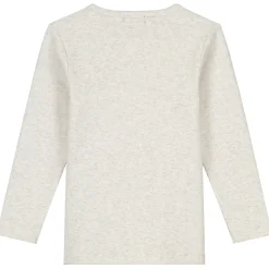 Shirts & Blouses|Shirts & Blouses*Sweet Petit peuter shirt Robin lange mouwen effen beige Soft Ecru Melange