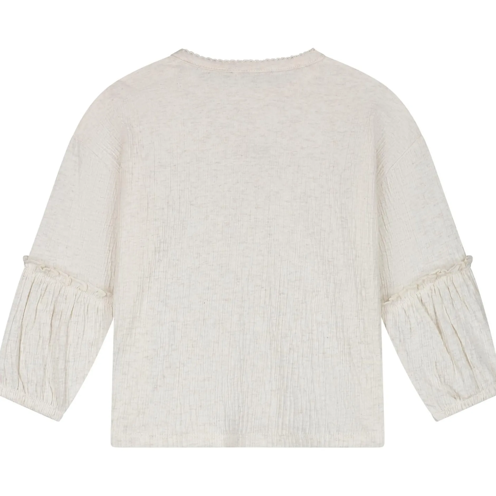 Shirts & Blouses|Shirts & Blouses*Sweet Petit peuter shirt Else lange mouwen effen beige Soft Ecru Melange