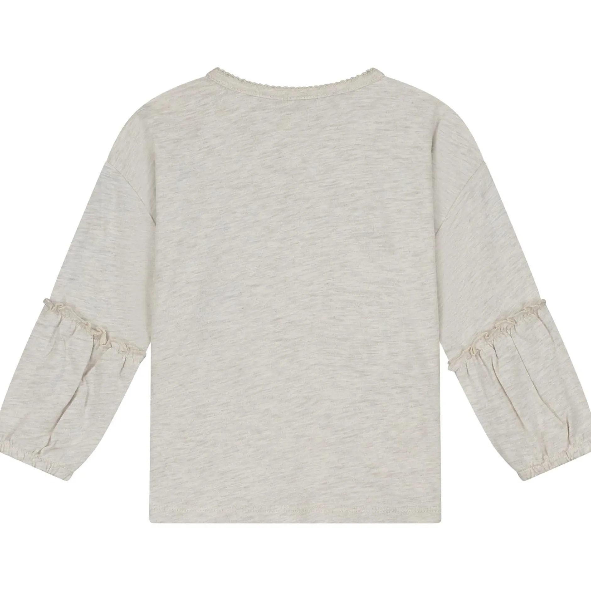 Shirts & Blouses|Shirts & Blouses*Sweet Petit peuter shirt Else lange mouwen printopdruk beige Soft Ecru Melange