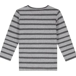 Shirts & Blouses|Shirts & Blouses*Sweet Petit peuter shirt Mees lange mouwen strepen grijs Mid Stone Melange