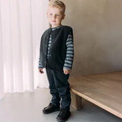Shirts & Blouses|Shirts & Blouses*Sweet Petit peuter shirt Mees lange mouwen strepen grijs Mid Stone Melange