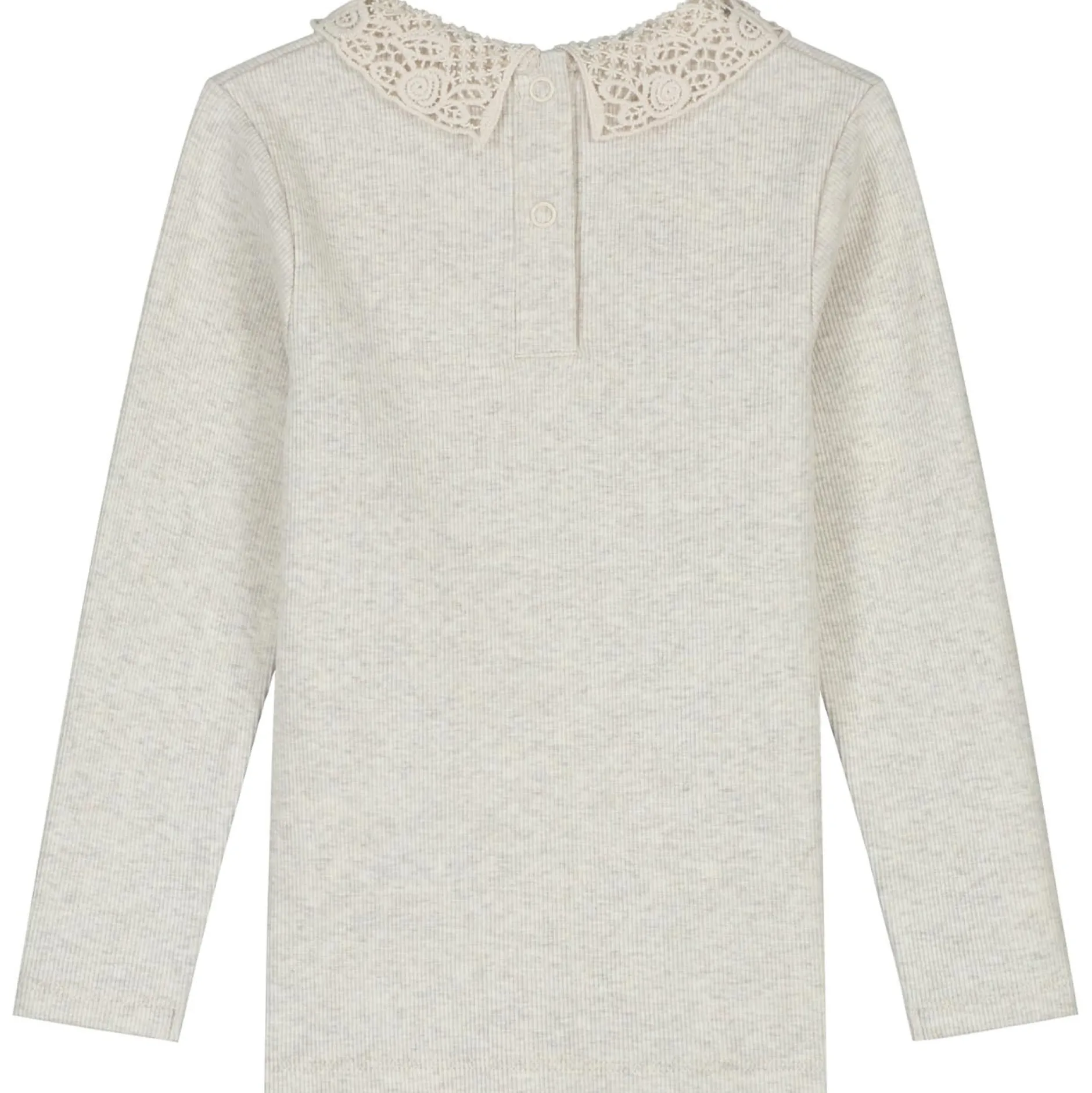 Shirts & Blouses|Shirts & Blouses*Sweet Petit peuter shirt Zoe lange mouwen effen beige Soft Ecru Melange
