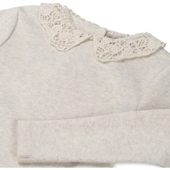 Shirts & Blouses|Shirts & Blouses*Sweet Petit peuter shirt Zoe lange mouwen effen beige Soft Ecru Melange
