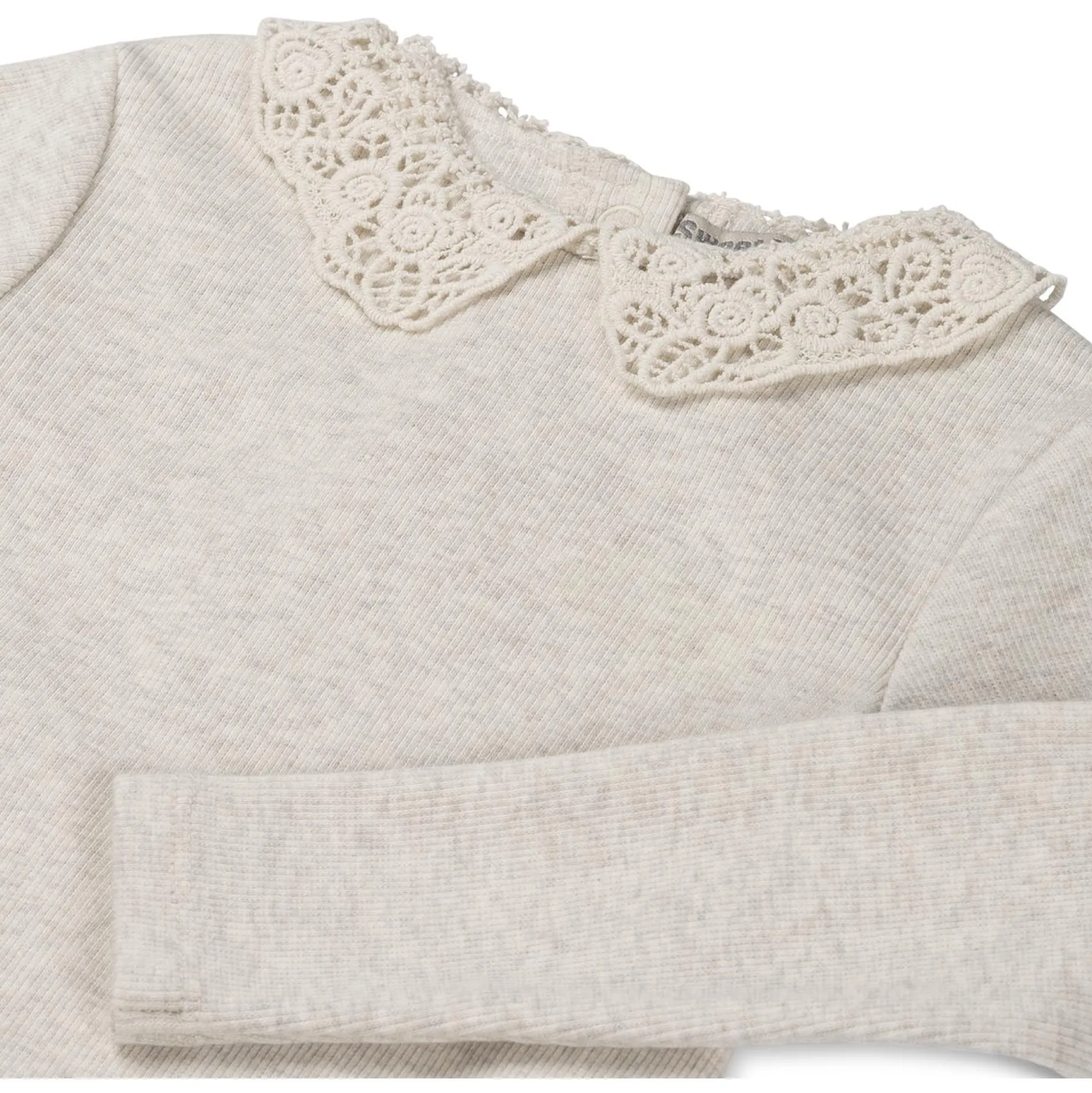Shirts & Blouses|Shirts & Blouses*Sweet Petit peuter shirt Zoe lange mouwen effen beige Soft Ecru Melange