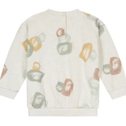 Truien & Sweaters|Truien & Vesten*Sweet Petit peuter sweater lange mouwen all over print beige Soft Ecru Melange