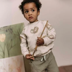 Truien & Sweaters|Truien & Vesten*Sweet Petit peuter sweater lange mouwen all over print beige Soft Ecru Melange