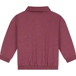 Truien & Vesten|Truien & Sweaters*Sweet Petit peuter sweater Pim lange mouwen effen rood Red Brown
