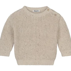 Truien & Vesten|Truien & Vesten*Sweet Petit peuter trui Charlie lange mouwen melee beige Soft Ecru Melange