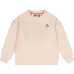 Truien & Vesten|Truien & Sweaters*Tumble 'n Dry peuter sweater lange mouwen tekst beige Skin Piink