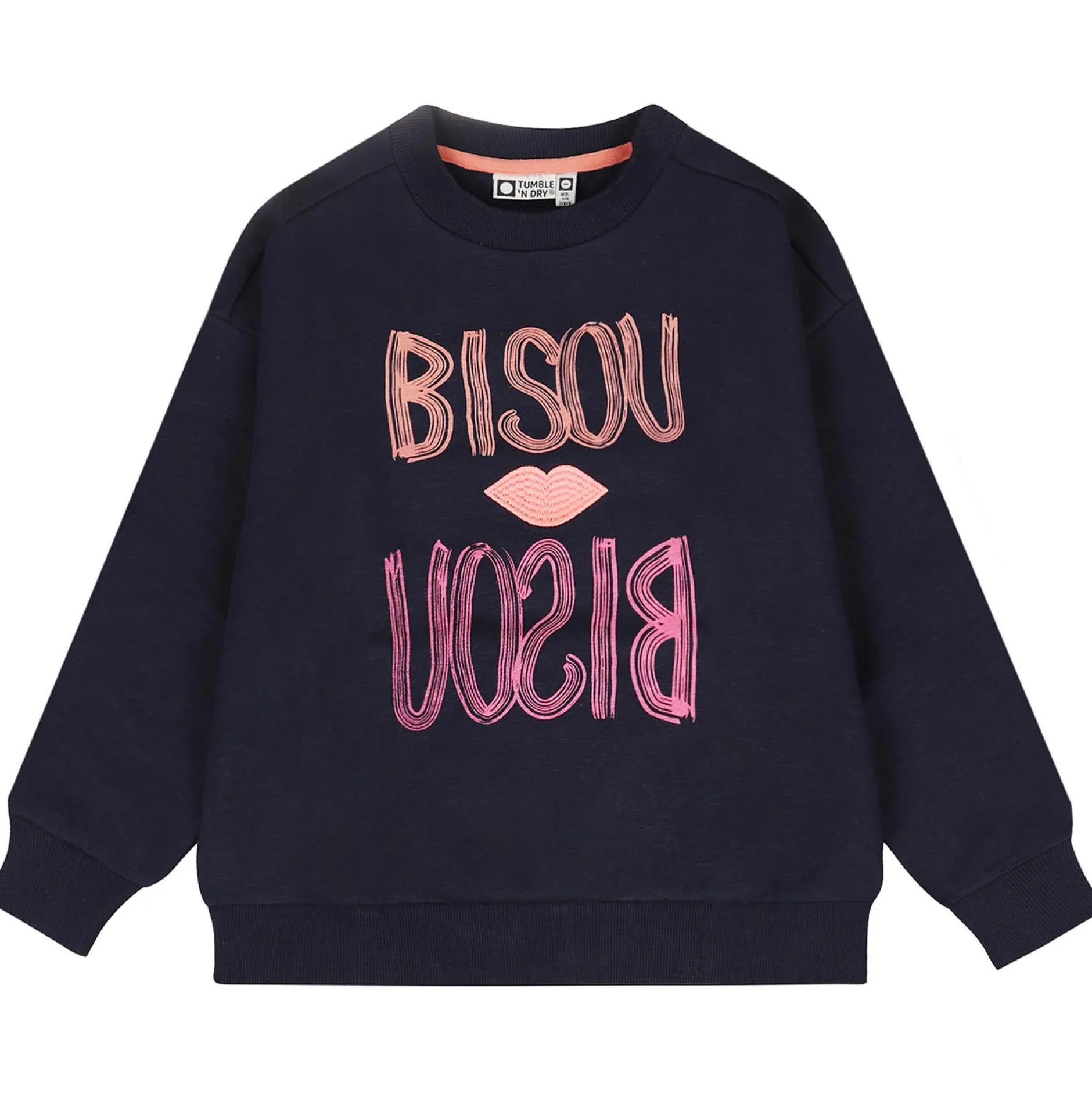 Truien & Vesten|Truien & Sweaters*Tumble 'n Dry peuter sweater lange mouwen tekst blauw Dark Blue