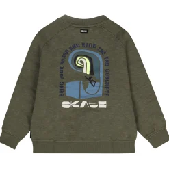 Truien & Vesten|Truien & Sweaters*Tumble 'n Dry peuter sweater lange mouwen printopdruk groen Khakigreen
