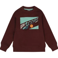 Truien & Vesten|Truien & Sweaters*Tumble 'n Dry peuter sweater lange mouwen printopdruk rood Burgundy Red