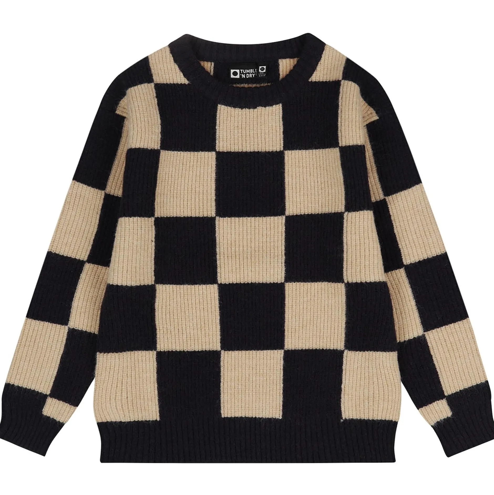 Truien & Vesten|Truien & Sweaters*Tumble 'n Dry peuter trui lange mouwen ruit multi Dark Navy Blue