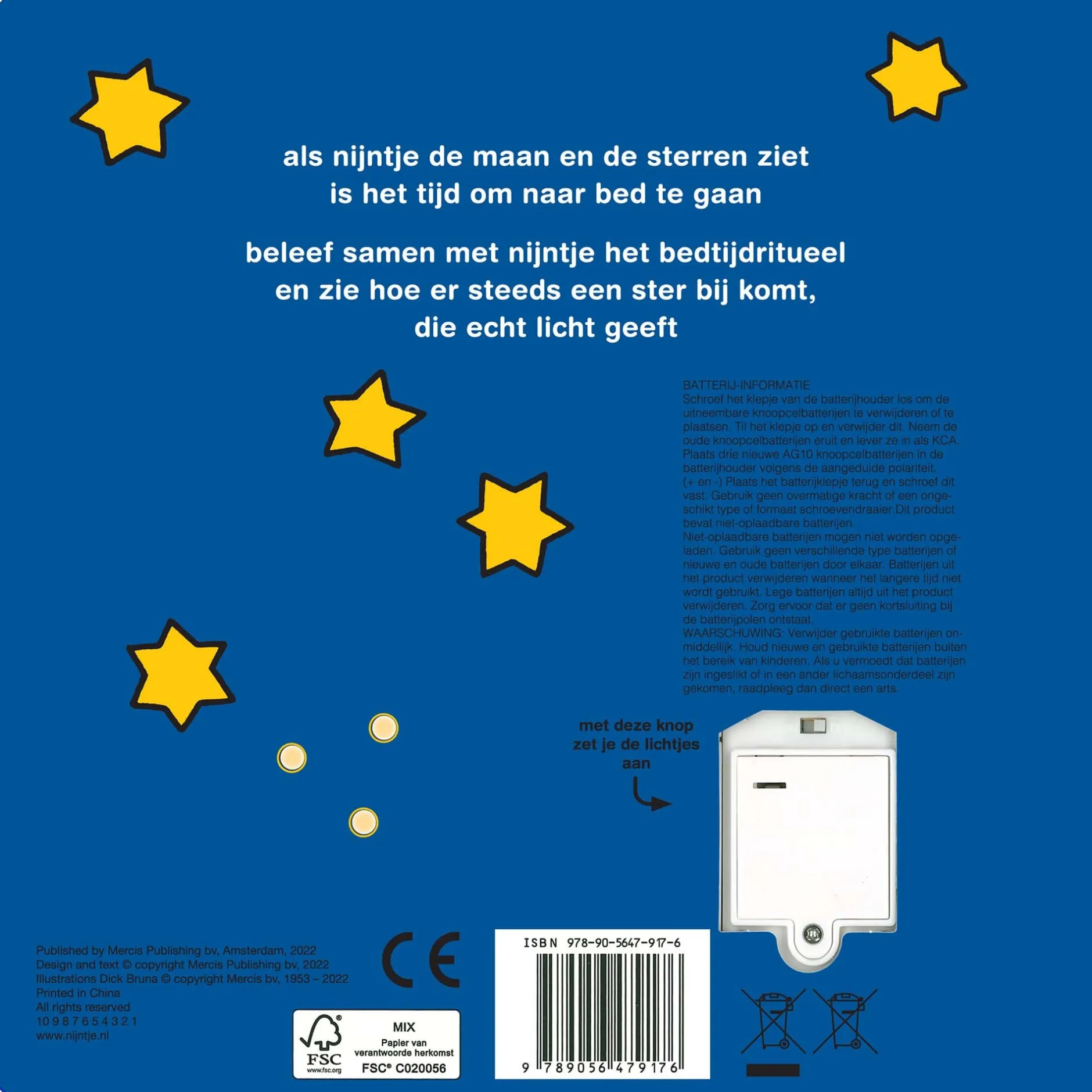Kinderboeken*Nijntje weltruste , met lichtjes op elke pagina Multi