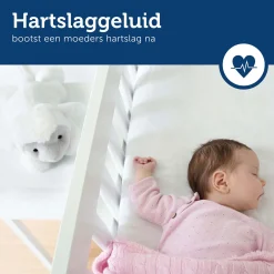 Slaaptrainers|Nachtlampjes*Zazu hartslagknuffel Heartbeat Liz wit