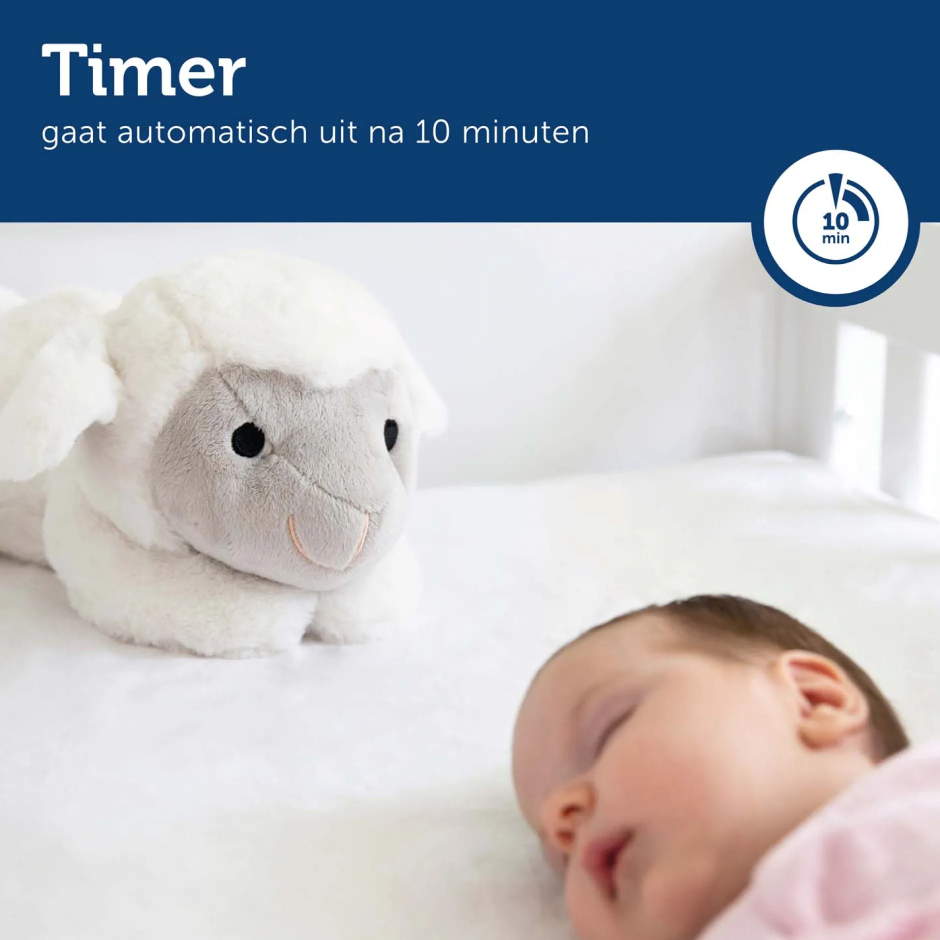 Slaaptrainers|Nachtlampjes*Zazu hartslagknuffel Heartbeat Liz wit