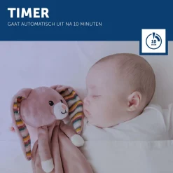 Slaaptrainers|Nachtlampjes*Zazu Knuffeldoekje Comforter Rabbit Becky roze