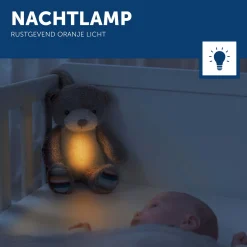 Slaaptrainers|Nachtlampjes*Zazu slaapknuffel bruno de beer grijs