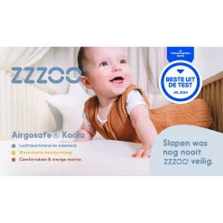 Ledikantmatrassen*Zzzoo airgosafe Koala ledikantmatras incl topper - 60x120cm
